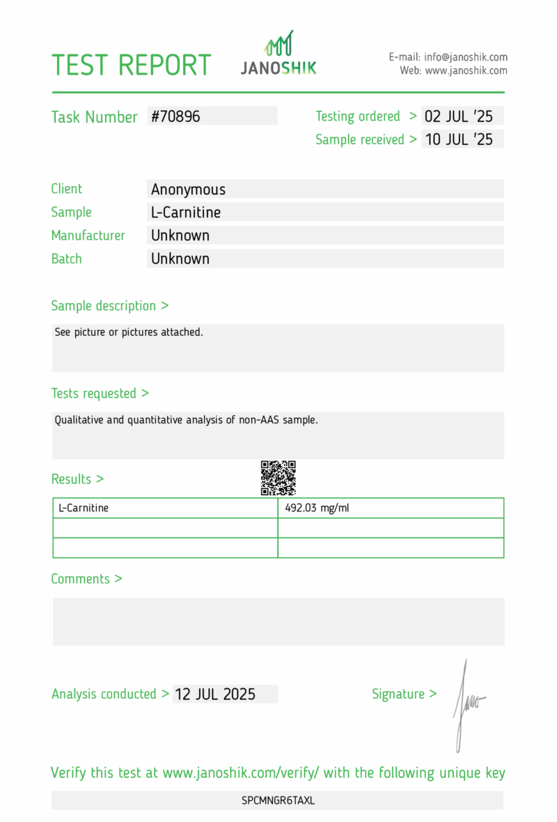 L Carnitine 30ml - Image 2